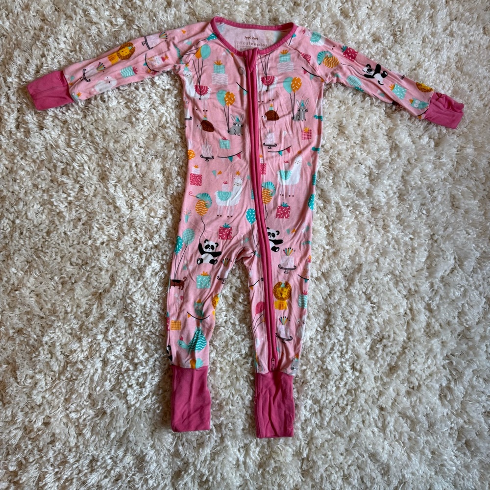 Little Sleepies | Pink Party Animals Zippy | Birthday | 6-12 months